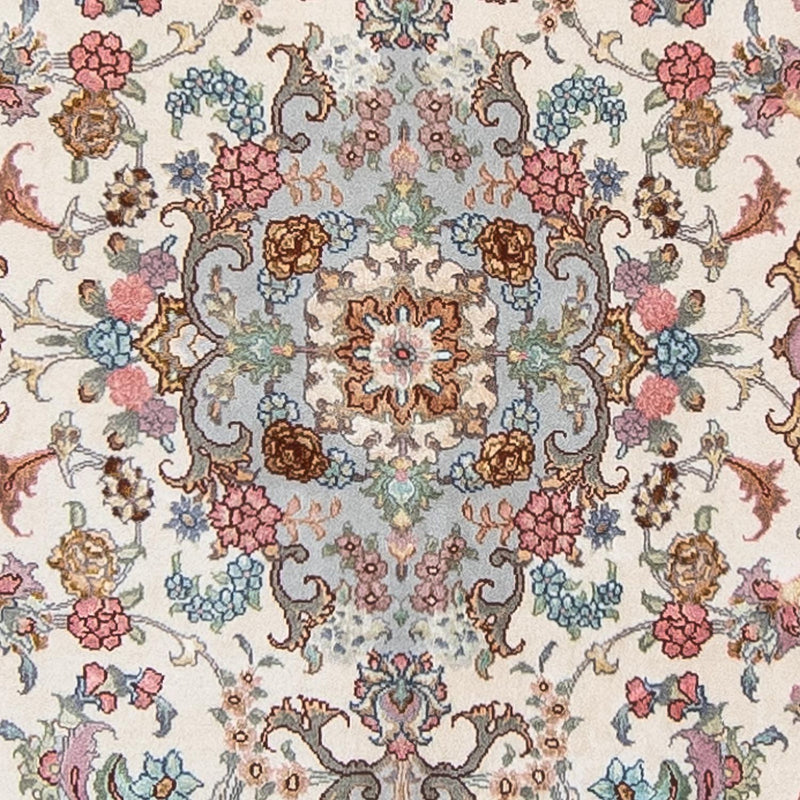 Alfombra de pasillo Alfombra Persa - Tabriz - Real - 356 x 90 cm - beige