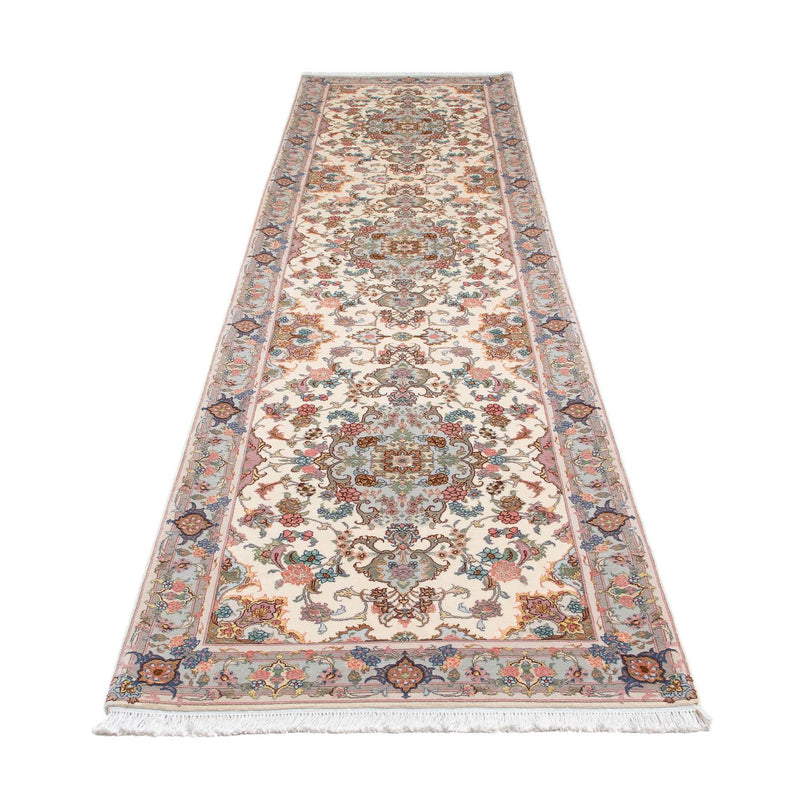 Alfombra de pasillo Alfombra Persa - Tabriz - Real - 356 x 90 cm - beige
