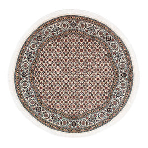 Alfombra Persa - Tabriz - Real redondo  - 151 x 151 cm - beige