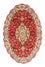 Alfombra Persa - Tabriz - Real oval  - 200 x 130 cm - rojo