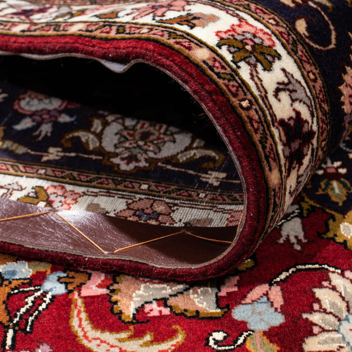 Alfombra Persa - Tabriz - Real - 214 x 153 cm - rojo oscuro