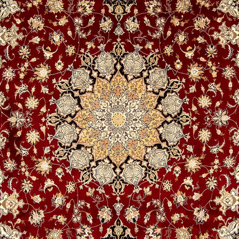 Alfombra Persa - Tabriz - Real - 352 x 249 cm - rojo oscuro