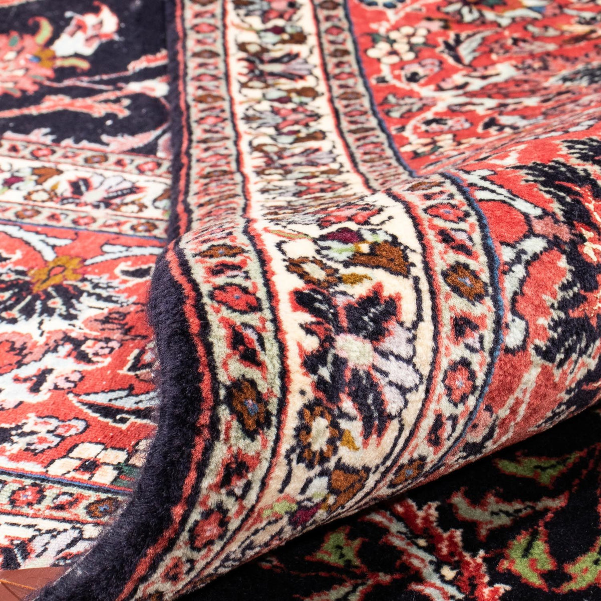 Alfombra persa - Bidjar - 350 x 257 cm - azul oscuro