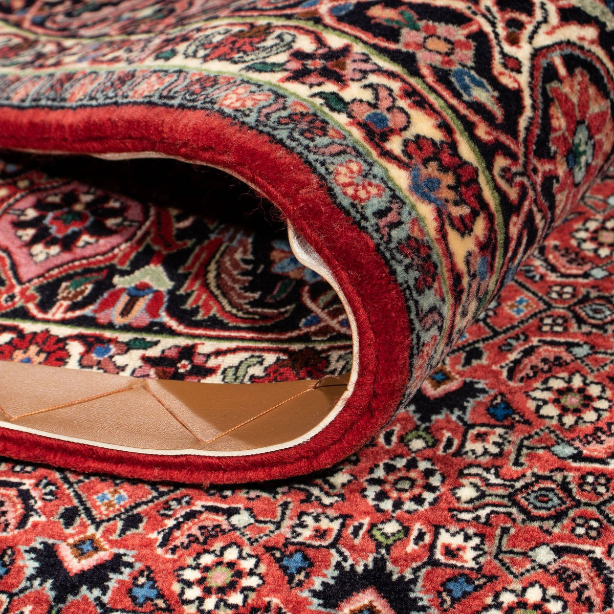 Alfombra persa - Bidjar - 305 x 203 cm - rojo oscuro