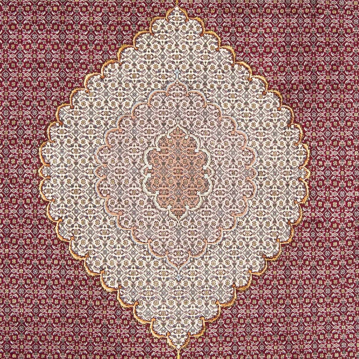 Alfombra persa - Tabriz - 297 x 203 cm - rojo oscuro