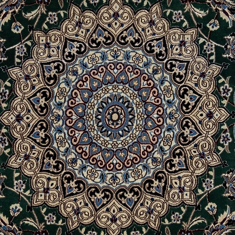 Alfombra Persa - Nain - Real - 354 x 245 cm - verde oscuro