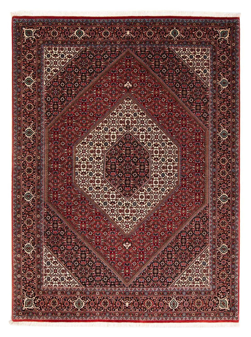 Alfombra persa - Bidjar - 245 x 172 cm - rojo oscuro