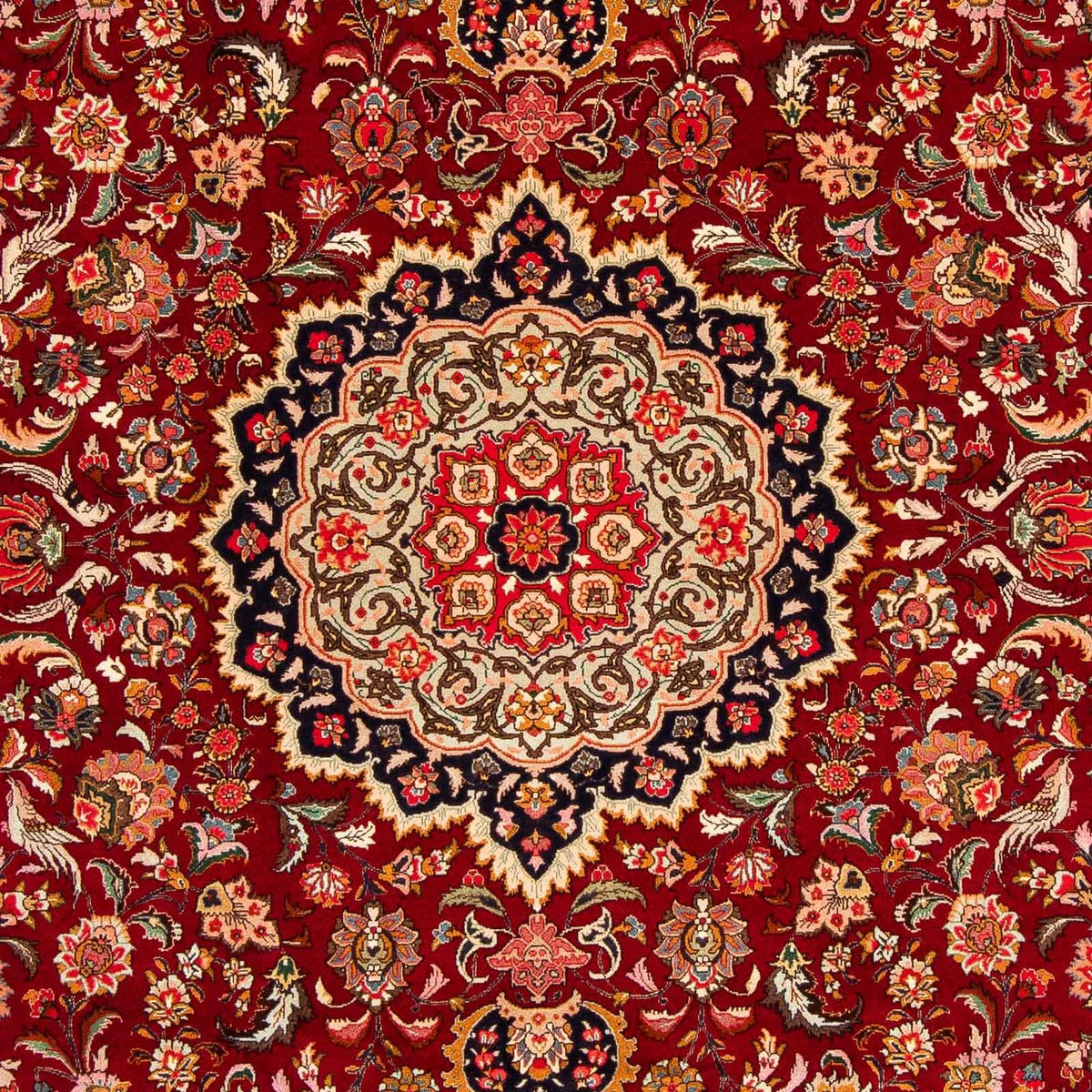 Alfombra Persa - Tabriz - Real - 303 x 209 cm - rojo oscuro