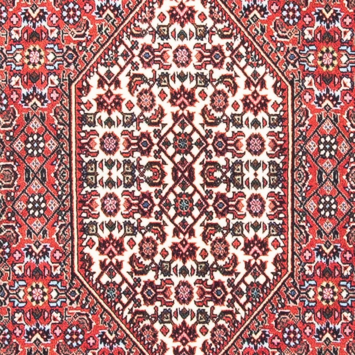Alfombra persa - Bidjar - 135 x 72 cm - rojo claro