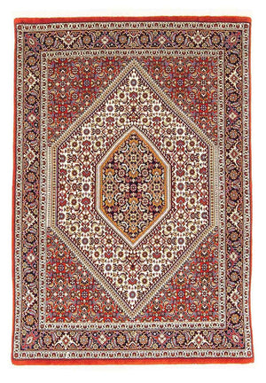 Alfombra persa - Bidjar - 150 x 104 cm - rojo