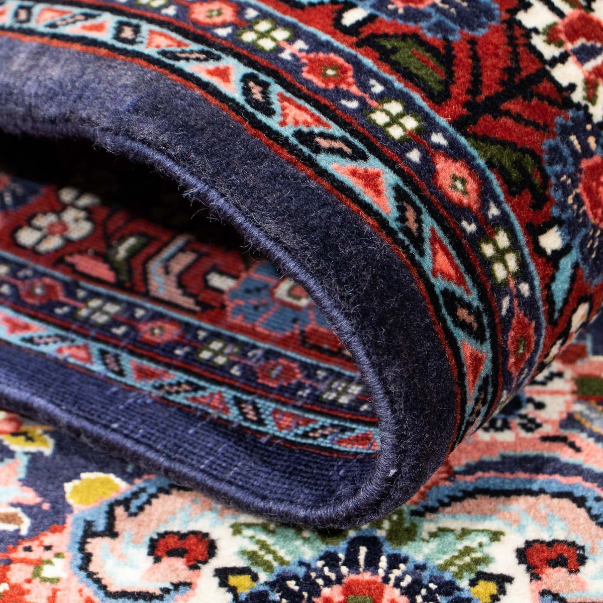 Alfombra persa - Nómada - 154 x 103 cm - azul oscuro