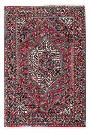 Alfombra persa - Bidjar - 206 x 132 cm - rojo oscuro