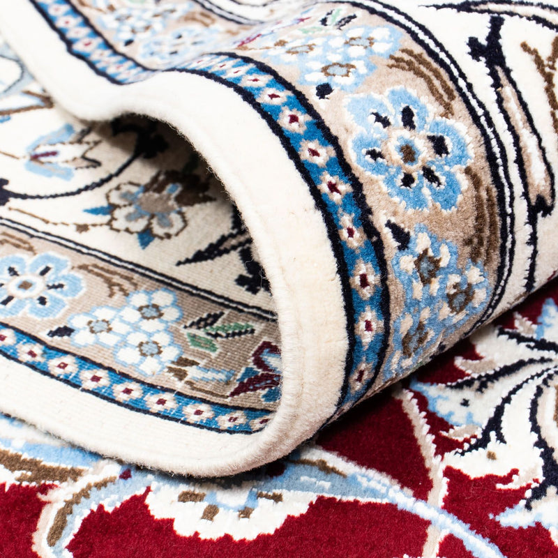 Alfombra Persa - Nain - Real - 288 x 202 cm - rojo oscuro