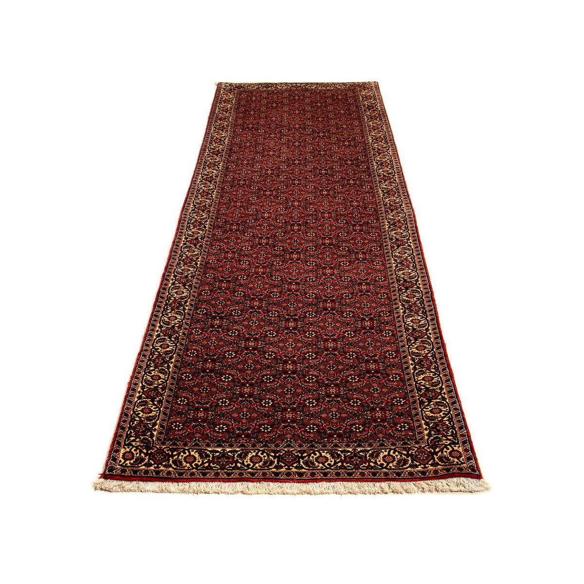Alfombra de pasillo Alfombra persa - Bidjar - 293 x 84 cm - rojo oscuro