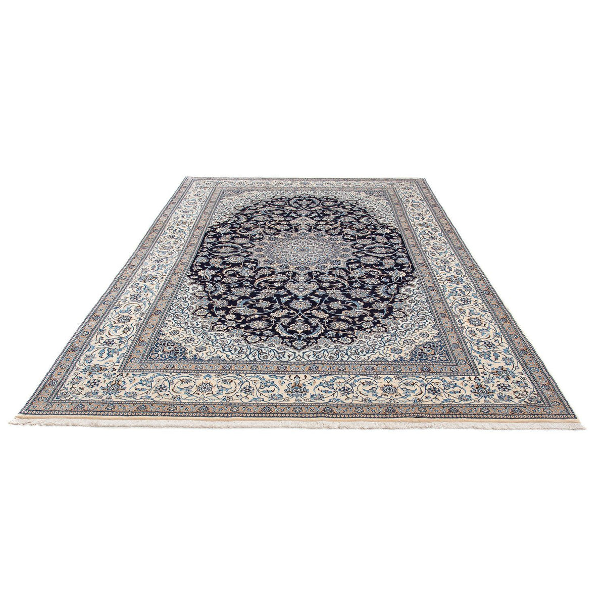 Alfombra Persa - Nain - Prima - 301 x 201 cm - azul oscuro