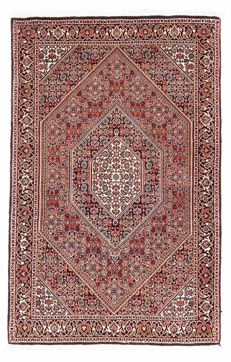 Alfombra persa - Bidjar - 145 x 91 cm - rojo claro