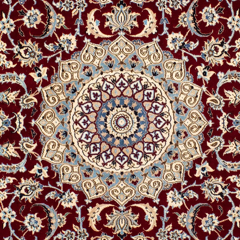 Alfombra Persa - Nain - Real - 242 x 155 cm - rojo oscuro