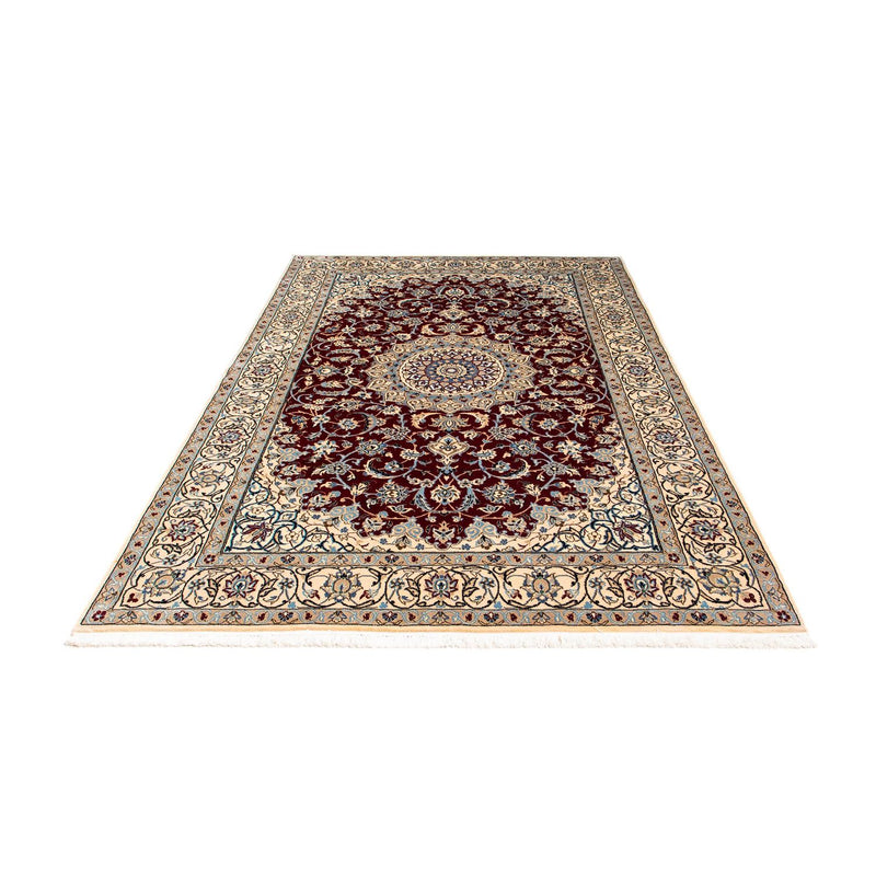 Alfombra Persa - Nain - Real - 242 x 155 cm - rojo oscuro