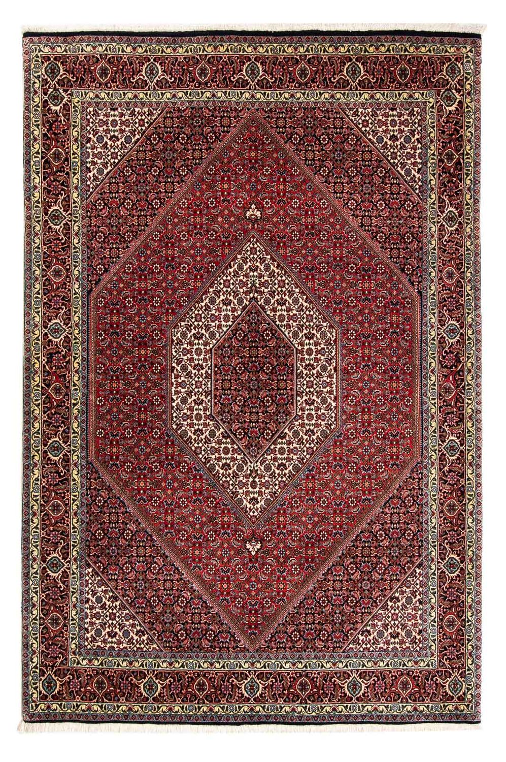 Alfombra persa - Bidjar - 252 x 170 cm - rojo oscuro
