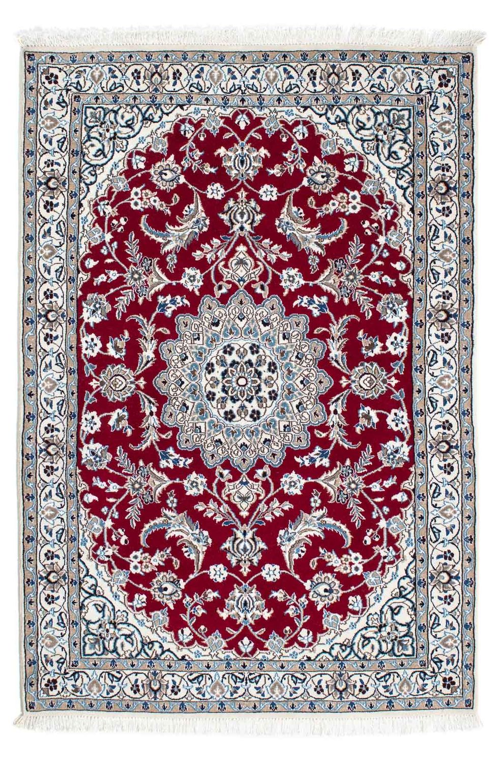 Alfombra Persa - Nain - Real - 171 x 112 cm - rojo oscuro