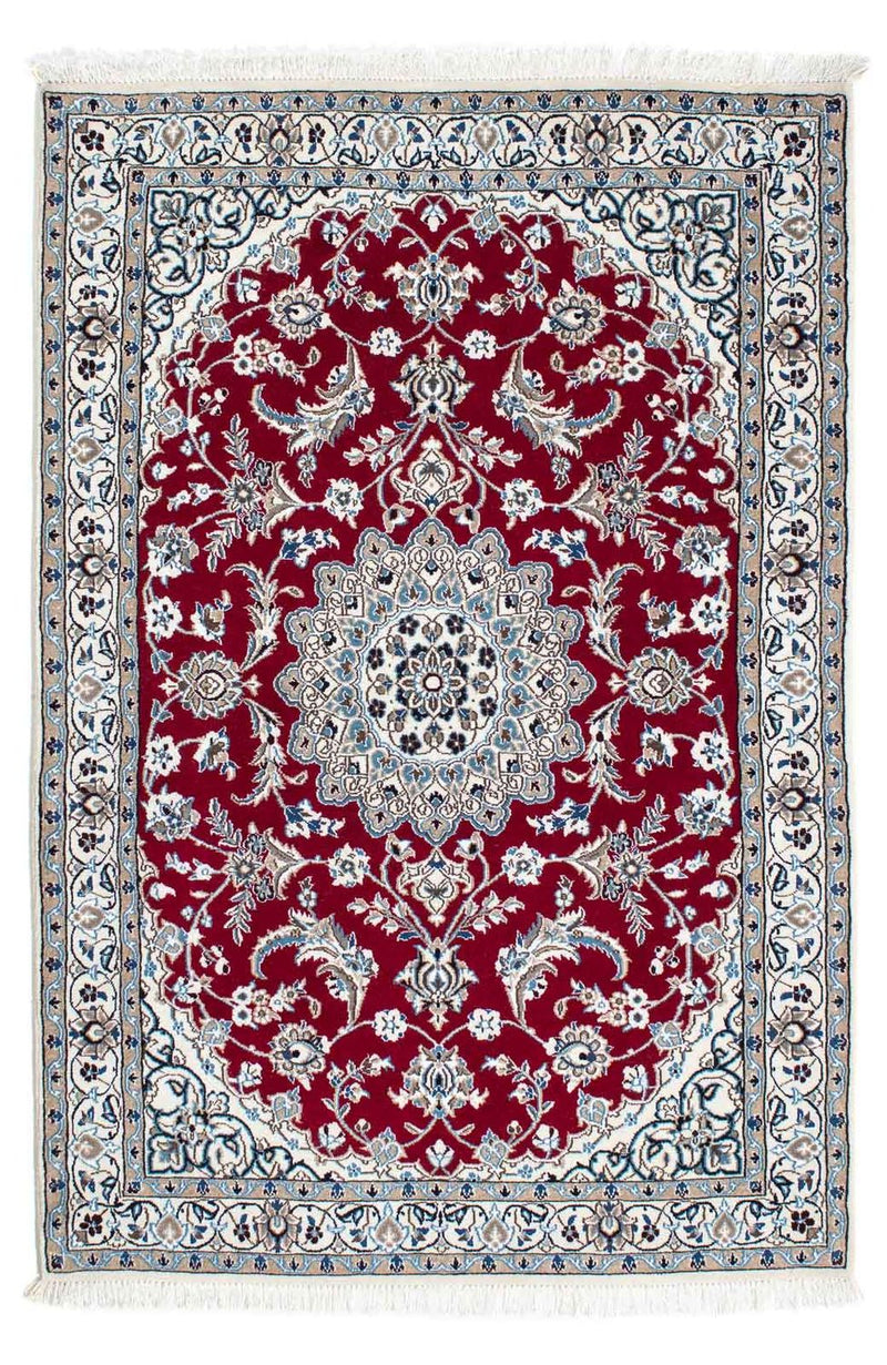 Alfombra Persa - Nain - Real - 171 x 112 cm - rojo oscuro