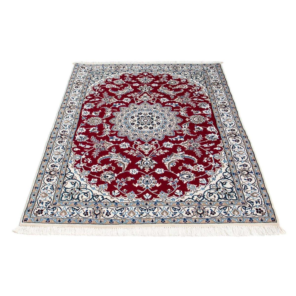Alfombra Persa - Nain - Real - 171 x 112 cm - rojo oscuro