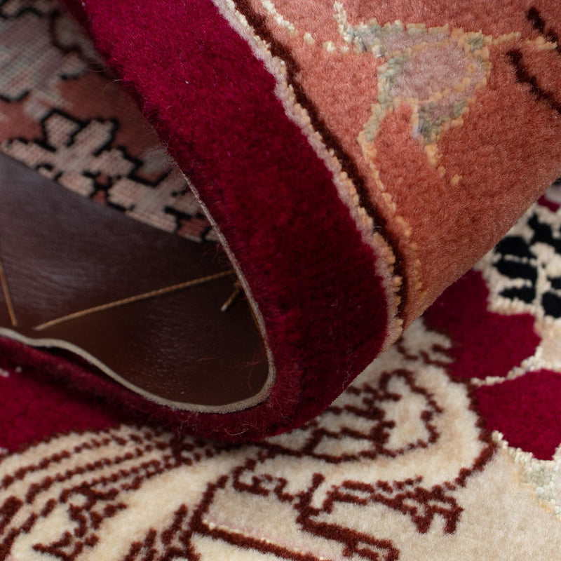 Alfombra Persa - Tabriz - Real - 85 x 61 cm - rojo oscuro