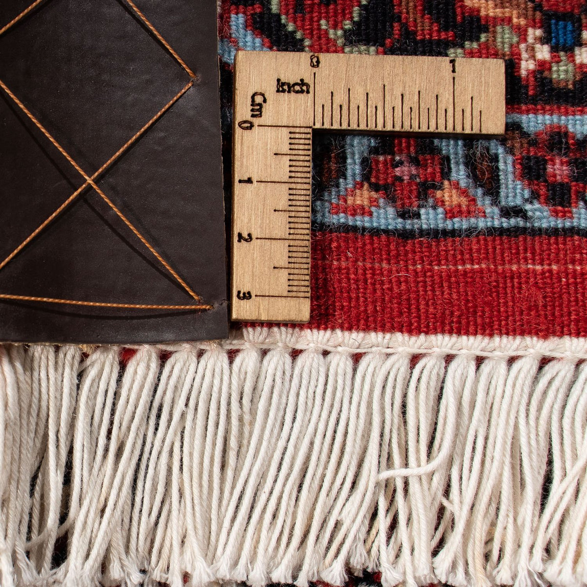 Alfombra persa - Bidjar - 302 x 203 cm - rojo oscuro