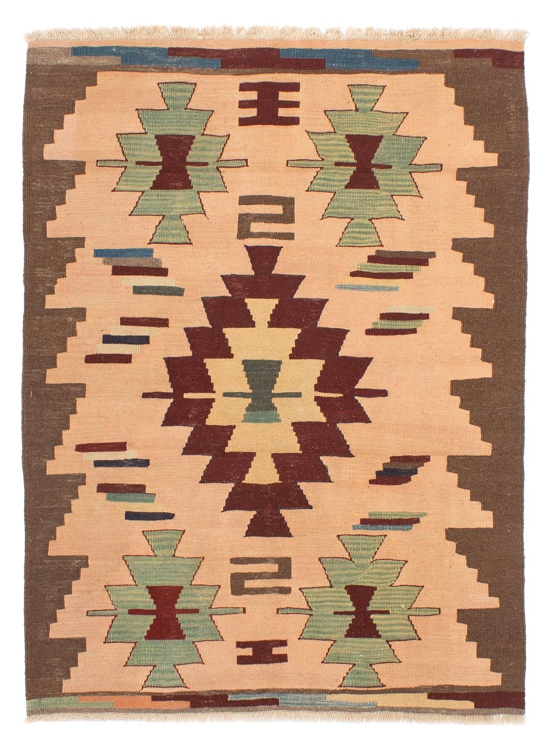 Alfombra Kelim - Oriental - 158 x 120 cm - marrón claro