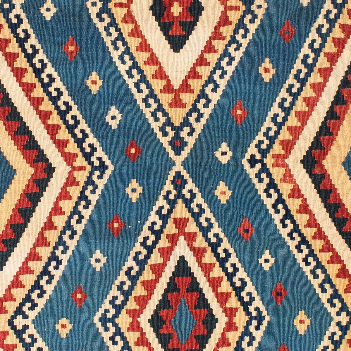 Alfombra Kelim - Oriental - 193 x 152 cm - azul