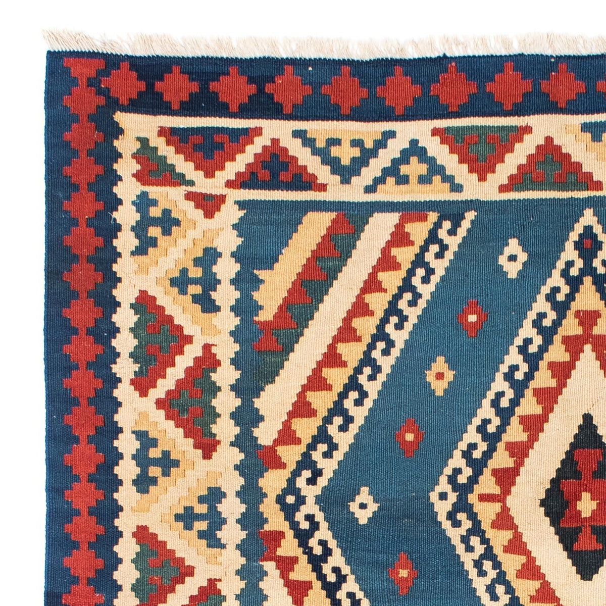 Alfombra Kelim - Oriental - 193 x 152 cm - azul