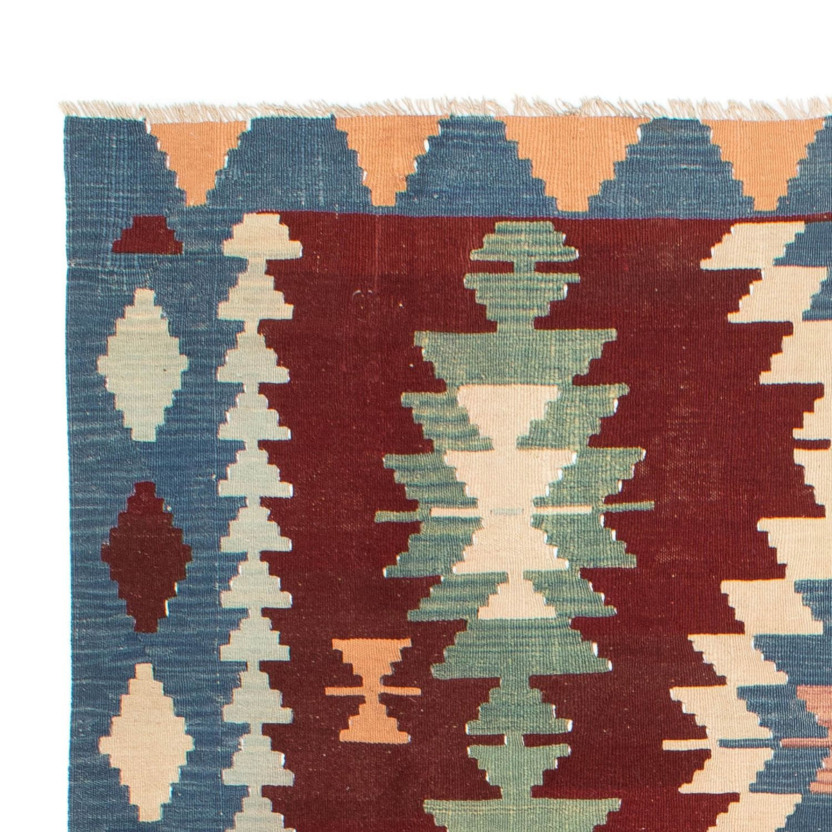 Alfombra Kelim - Oriental - 265 x 190 cm - rojo oscuro
