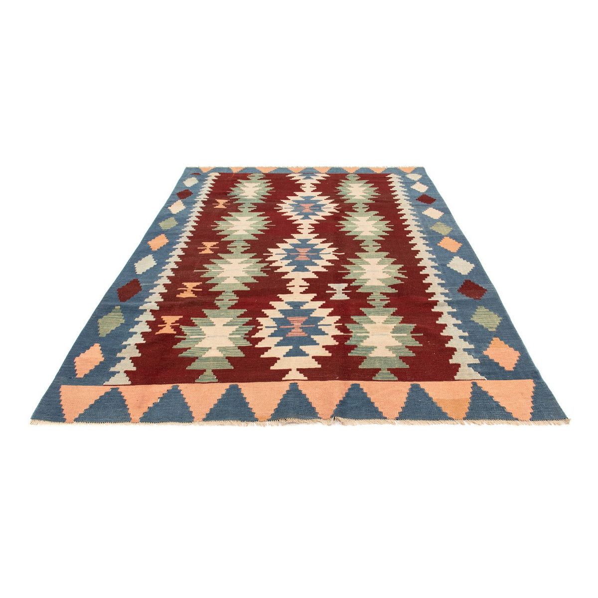 Alfombra Kelim - Oriental - 265 x 190 cm - rojo oscuro
