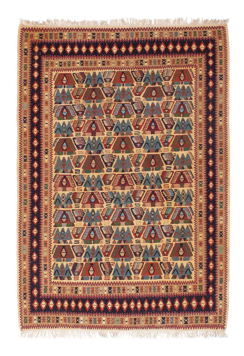 Alfombra Kelim - Oriental - 158 x 108 cm - marrón claro