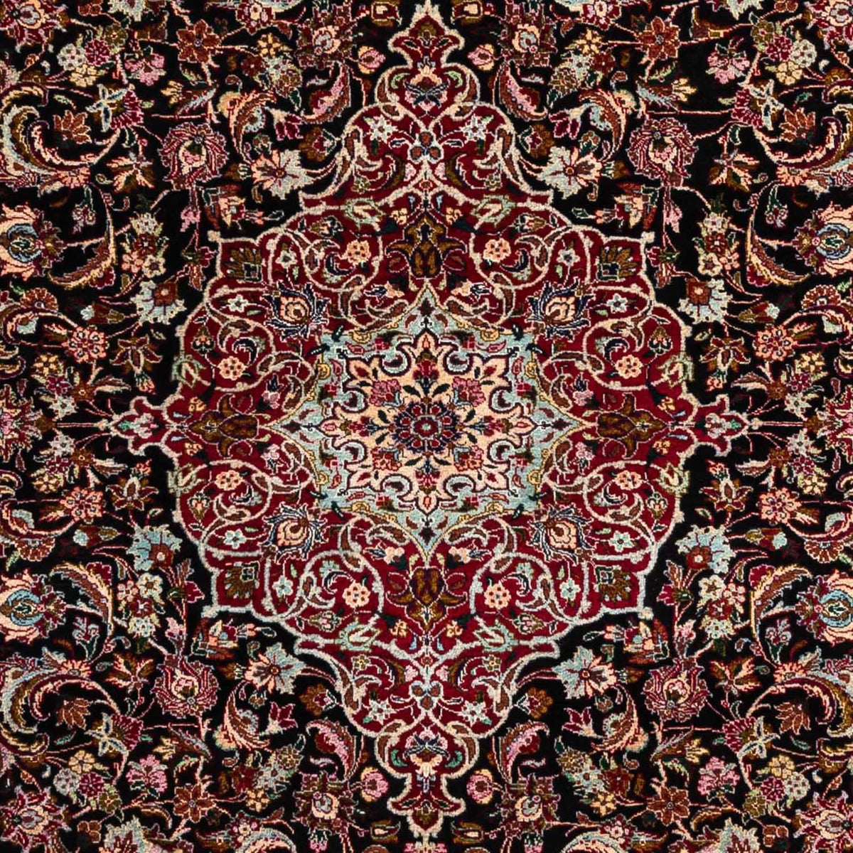 Alfombra Persa - Tabriz - Real - 311 x 205 cm - azul oscuro