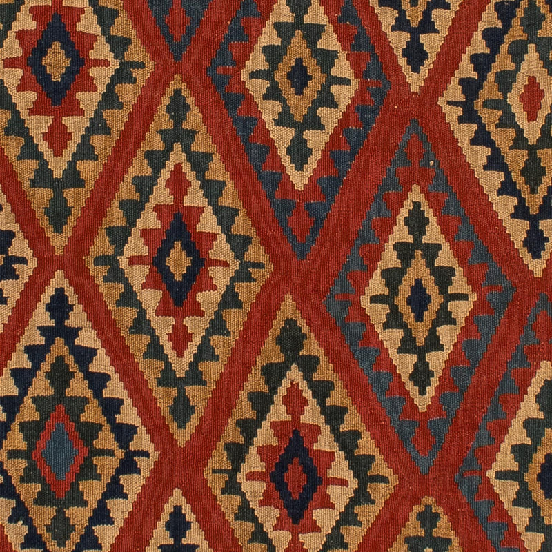 Alfombra Kelim - Oriental - 213 x 165 cm - rojo oscuro