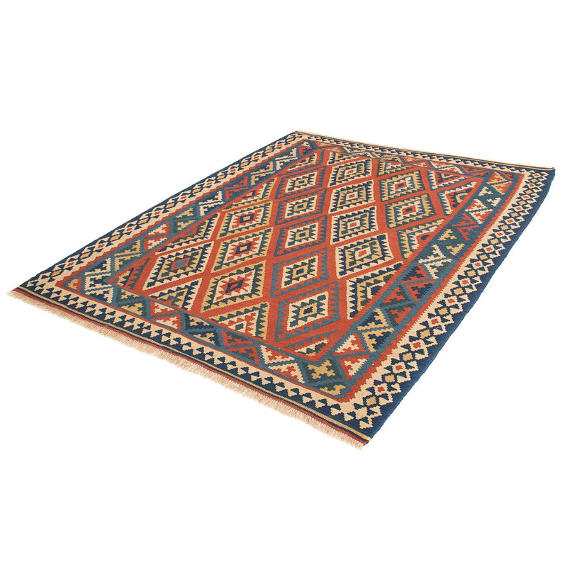 Alfombra Kelim - Oriental - 213 x 165 cm - rojo oscuro