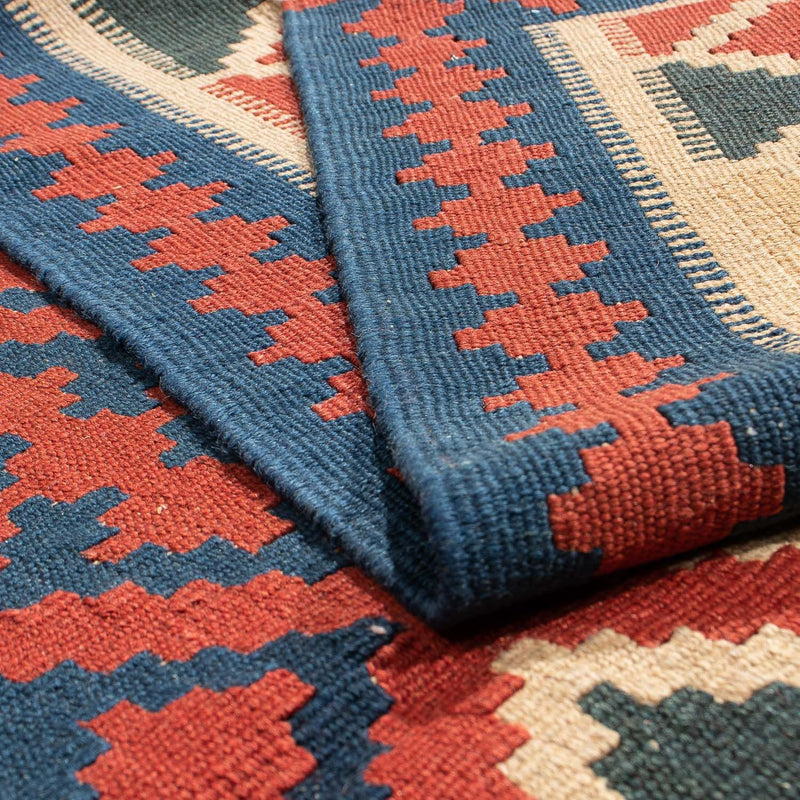 Alfombra Kelim - Oriental - 220 x 151 cm - rojo oscuro