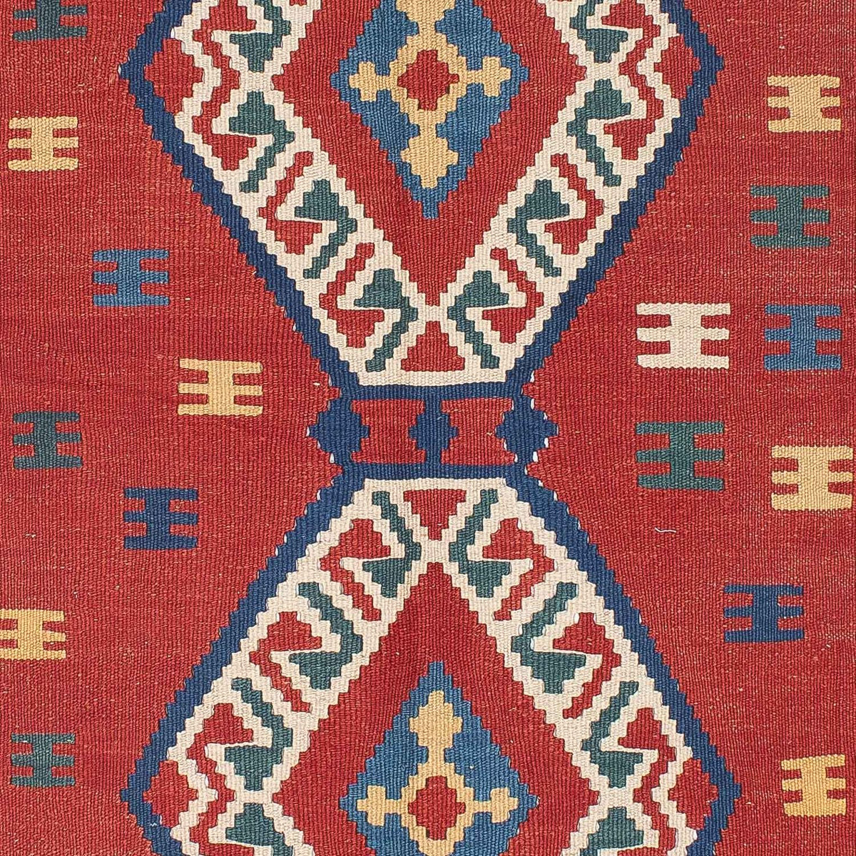 Alfombra Kelim - Oriental - 222 x 146 cm - rojo oscuro