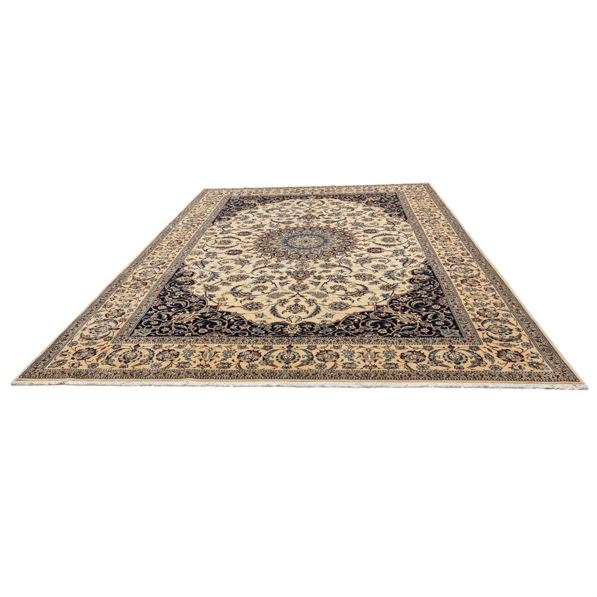 Alfombra Persa - Nain - Real - 353 x 252 cm - beige oscuro