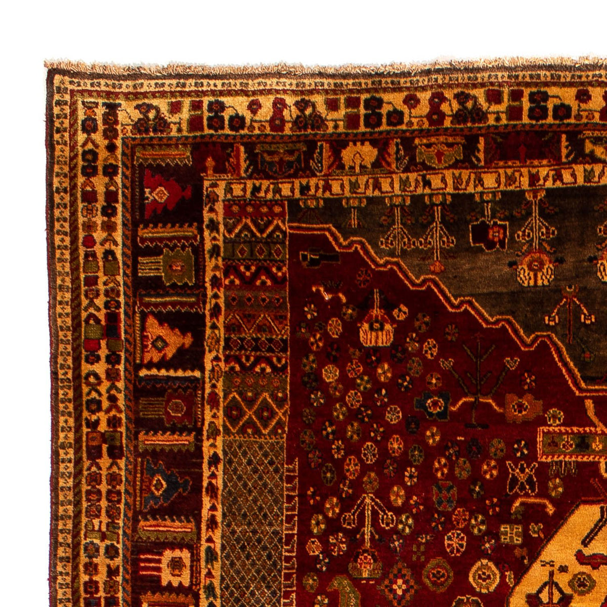 Alfombra persa - Nómada - 290 x 204 cm - rojo oscuro