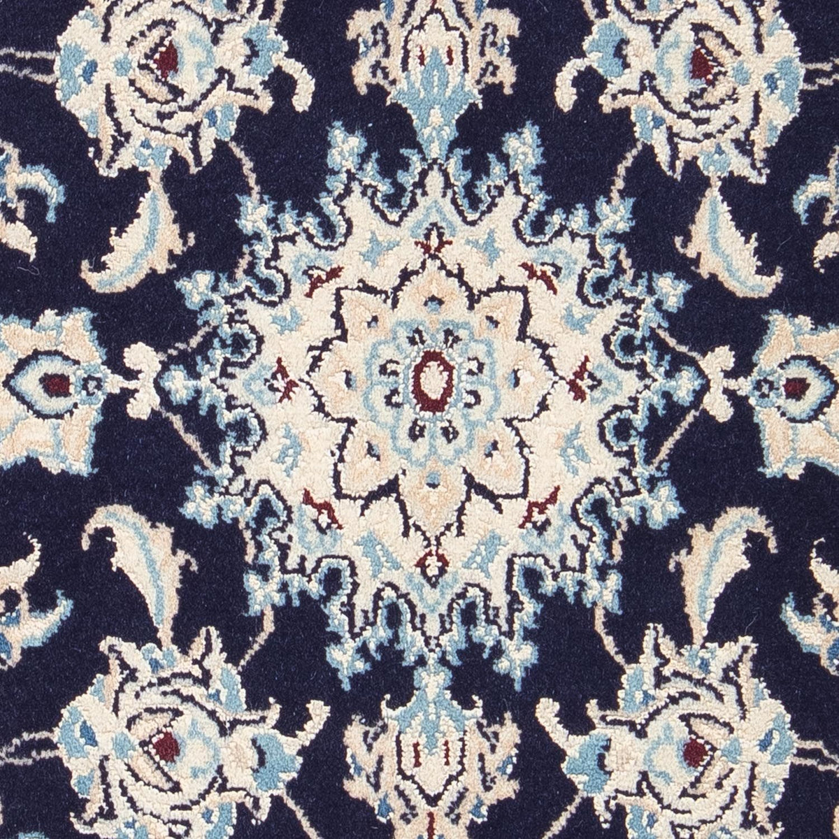 Alfombra Persa - Nain - Real - 90 x 58 cm - azul oscuro