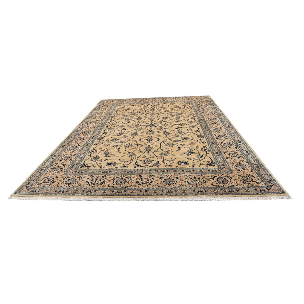 Alfombra Persa - Nain - Real - 358 x 247 cm - beige oscuro