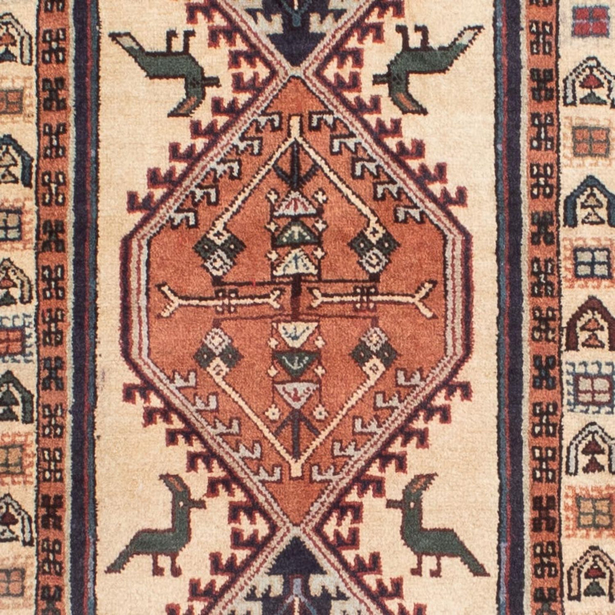 Alfombra de pasillo Alfombra persa - Nómada - 296 x 72 cm - beige