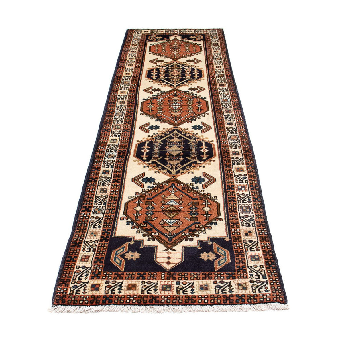 Alfombra de pasillo Alfombra persa - Nómada - 276 x 69 cm - beige