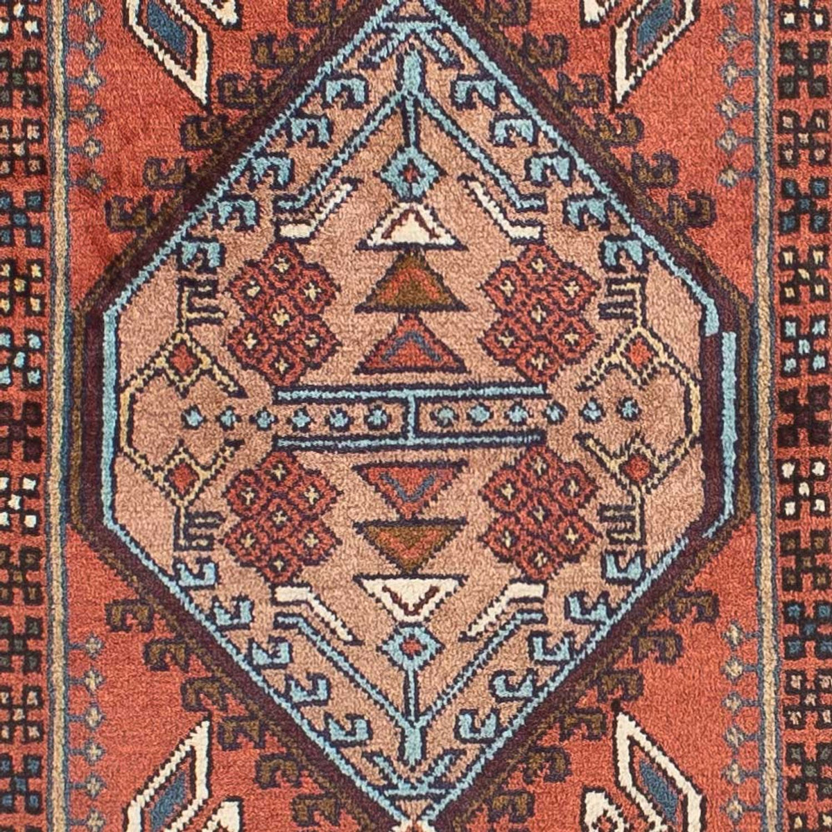 Alfombra de pasillo Alfombra persa - Nómada - 282 x 68 cm - óxido