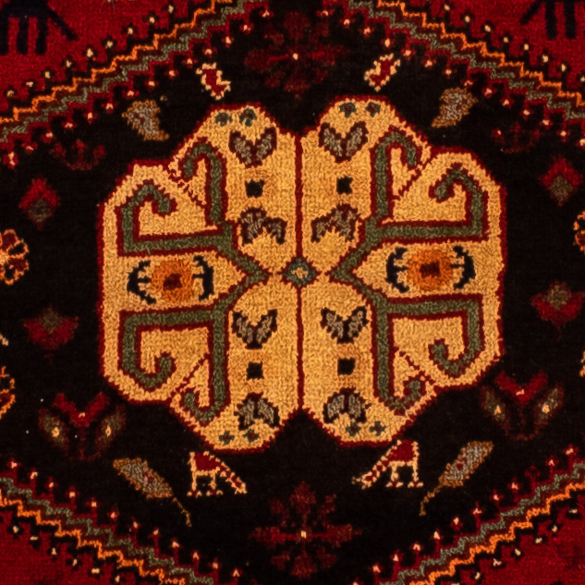 Alfombra persa - Nómada - 310 x 201 cm - rojo oscuro