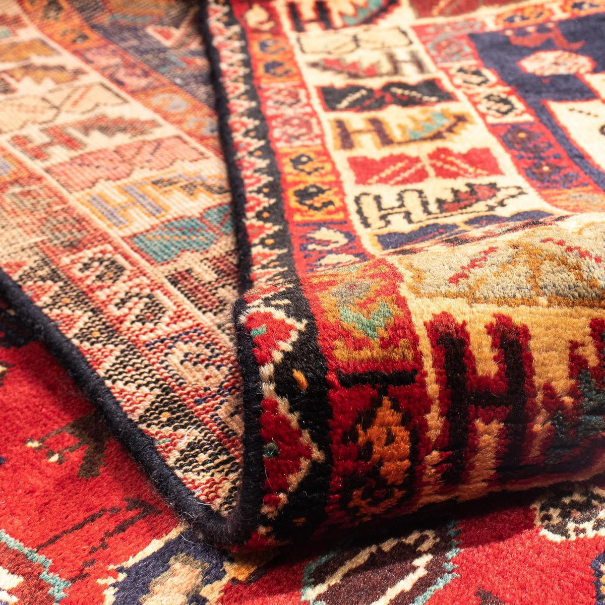 Alfombra persa - Nómada - 310 x 201 cm - rojo oscuro