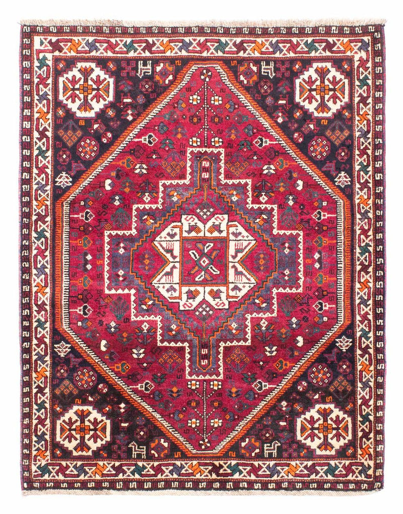 Alfombra persa - Nómada - 153 x 118 cm - rojo oscuro
