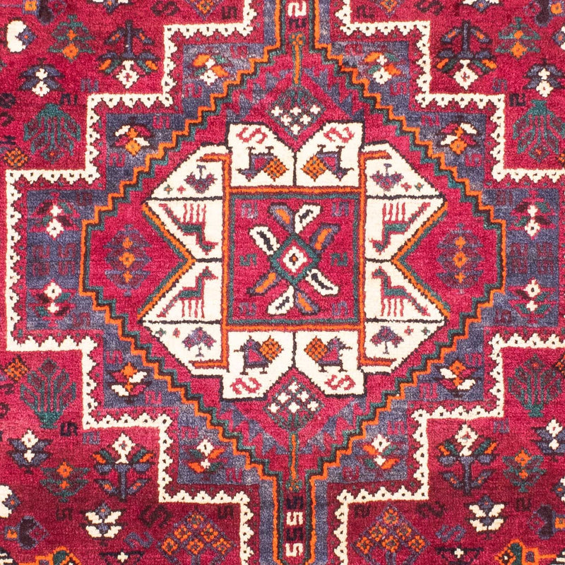 Alfombra persa - Nómada - 153 x 118 cm - rojo oscuro